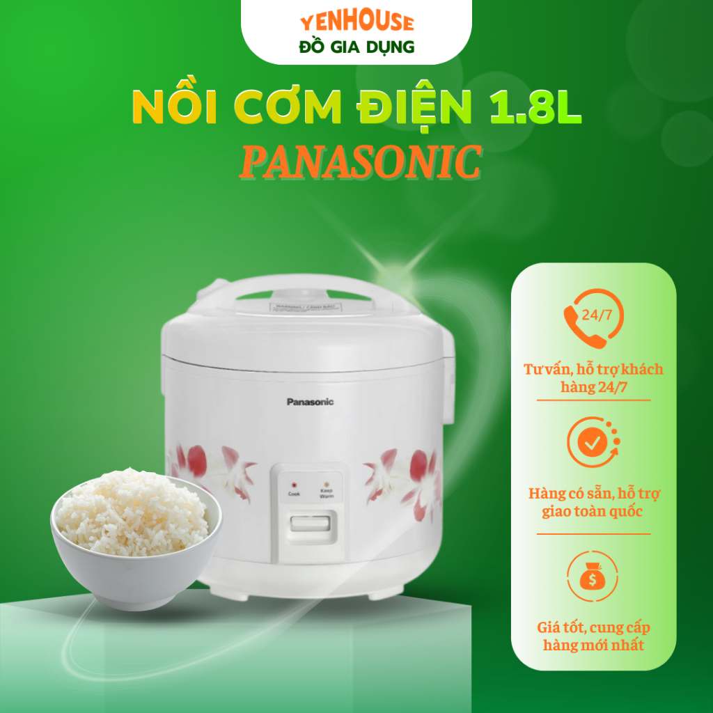 Nồi Cơm Điện Panasonic 1.8L SR MVN18LRAX SR MVN18FRAX Mới 100% Chính Hãng Bảo Hành 1 Năm