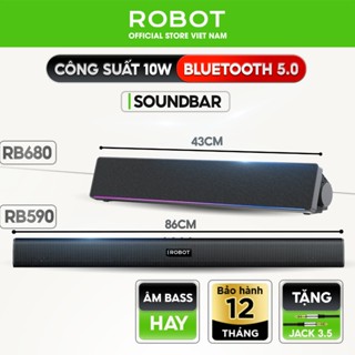  Loa Thanh Soundbar Bluetooth ROBOT RB680 Công Suất 10W Nghe Nhạc 5h Bass Trầm Mạnh Mẽ - Hỗ Trợ Kết Nối USB  AUX  Thẻ Nhớ 