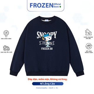  Áo Sweater Nỉ Lông Cáo Lót Nhung Snoopy Frozen Mềm Mịn Dày Dặn Predium Unisex Nam Nữ 