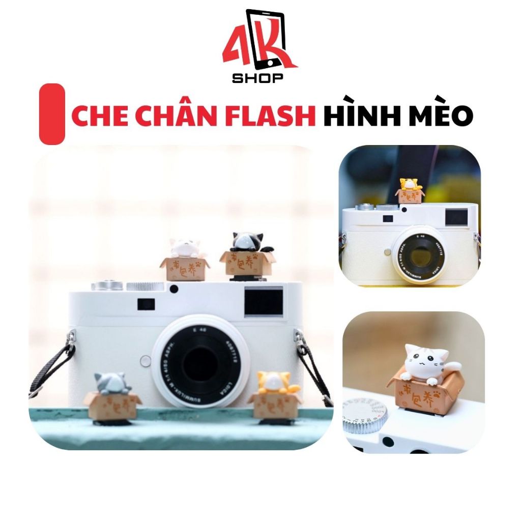 Nắp che chân flash hình mèo