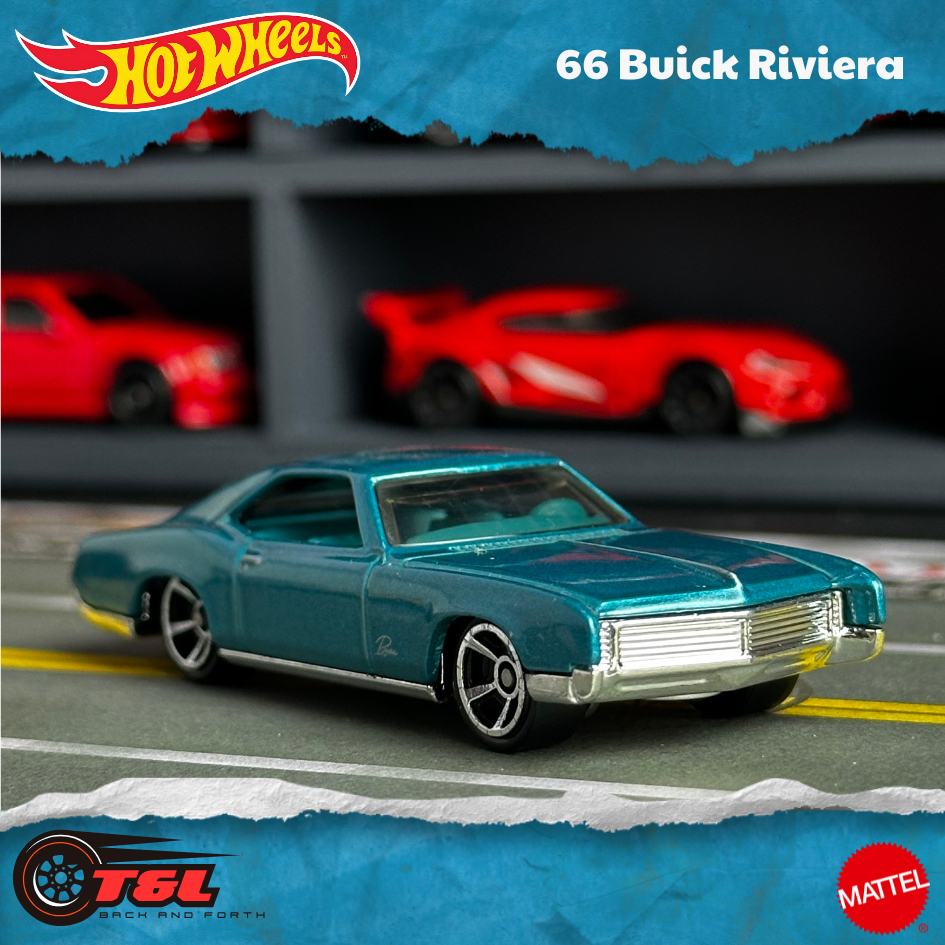 Xe mô hình Hot Wheels không hộp 66 Buick Rivireca - Blue - Tỉ lệ 1/64