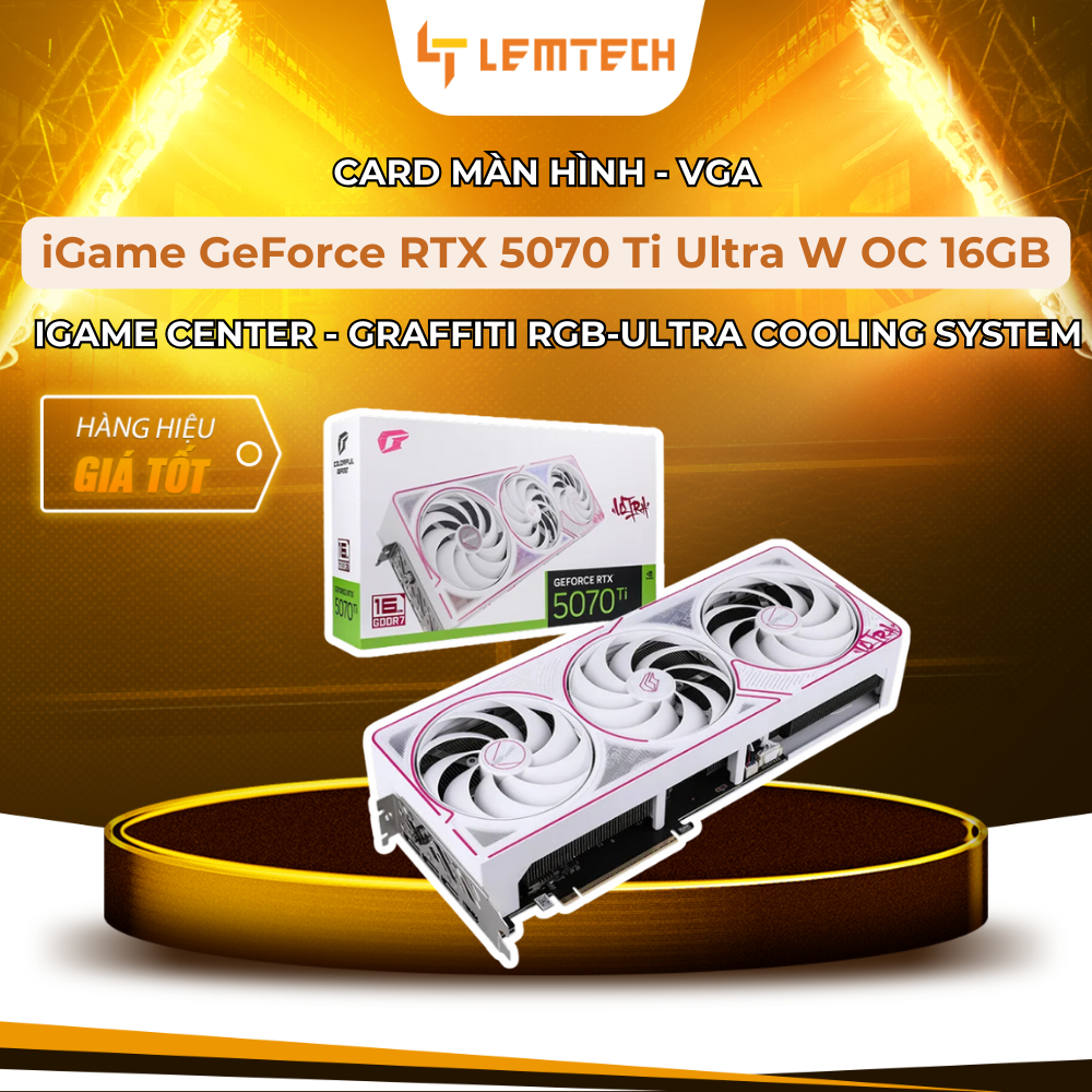 Card Màn Hình Colorful iGame GeForce RTX 5070 Ti Ultra W OC 16GB GDDR6X