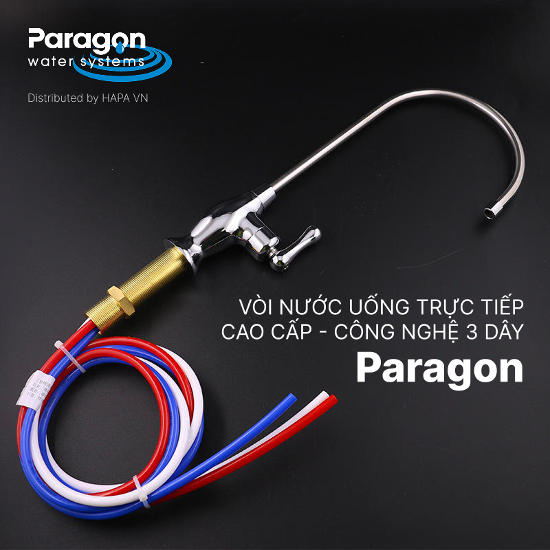 Vòi Nước PARAGON Chính Hãng 3 Dây Cao Cấp INOX 304 – Vòi Uống Trực Tiếp, Bền Bỉ & An Toàn