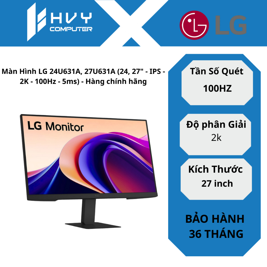 Màn Hình LG 24U631A, 27U631A (24, 27" - IPS - 2K - 100Hz - 5ms) - Hàng chính hãng