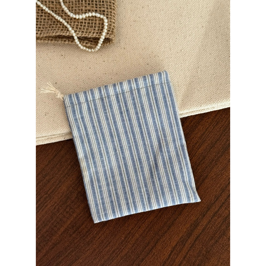 Túi vải rút - Giá sỉ - Vải xô kate màu kẻ 🫧