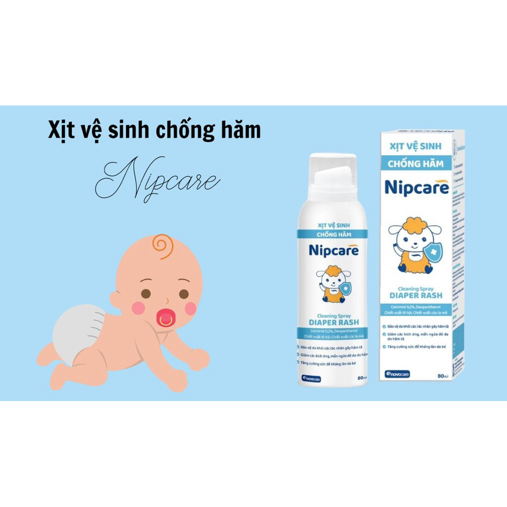 🌟 XỊT VỆ SINH CHỐNG HĂM NIPCARE – GIẢM HĂM, LÀM DỊU DA, NGỪA KÍCH ỨNG 🌟 👶 Dùng được cho trẻ sơ sinh