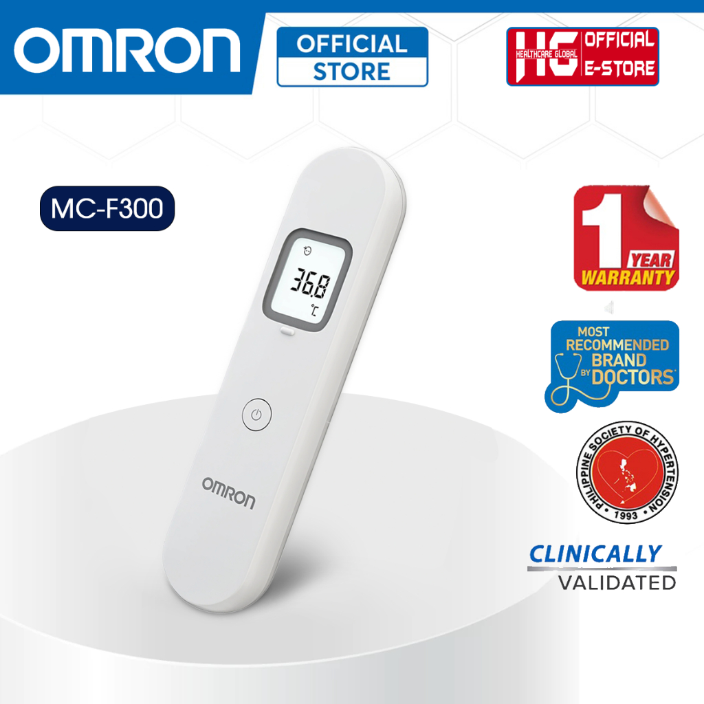 Nhiệt Kế Điện Tử Đo Trán OMRON MC-F300 | Đo Nhanh 1 Giây, Cảm Biến Khoảng Cách Thông Minh, Đèn Nền
