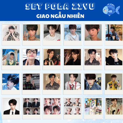 Set 16 card pola ảnh ziyu tử du ngẫu nhiên trang trí