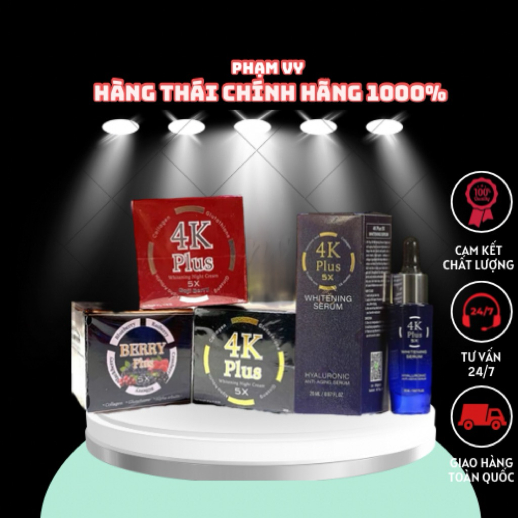 Kem 4K Plus - Kem 4K Berry dưỡng da mẫu mới chính hãng Thái Lan