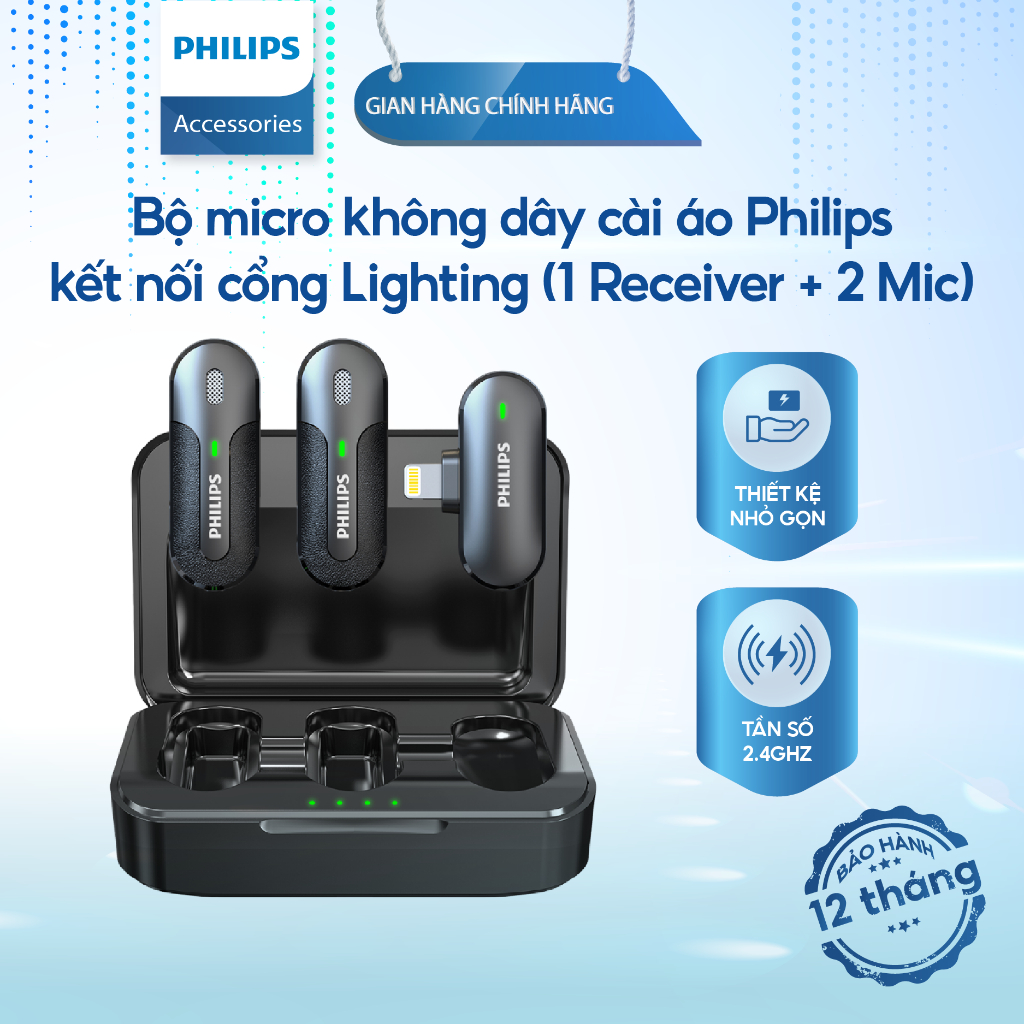 Micro không dây Wireless Lavalier Philips 2 Micro - Type-C - DLM9002