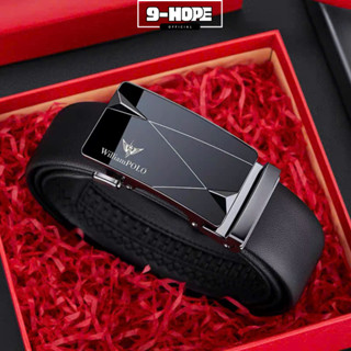 Thắt lưng nam William Polo da cao cấp khóa kim loại tự động không gỉ - Cam kết bảo hành 6 tháng TL87
