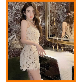 [Sẵn Hàng]♥️Đầm,Váy Hai Dây Sequin(ảnh thật)Size S,M,L