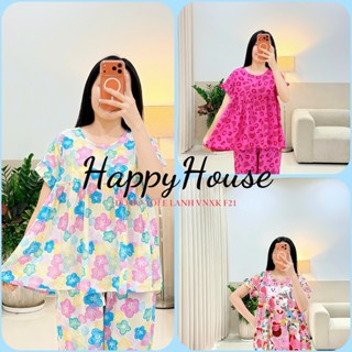  Đồ Bộ Tole Lanh Bộ Quần Dài Áo Tay Ngắn Dáng Babydoll F21 VNXK 45-70kg chất tole 2 da mịn mát cao cấp- Happyhouse93 
