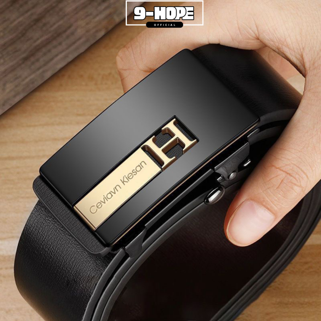 Thắt lưng nam 9-HOPE trẻ trung, da cao cấp khóa kim loại tự động không gỉ - Bảo hành 6 tháng TL80