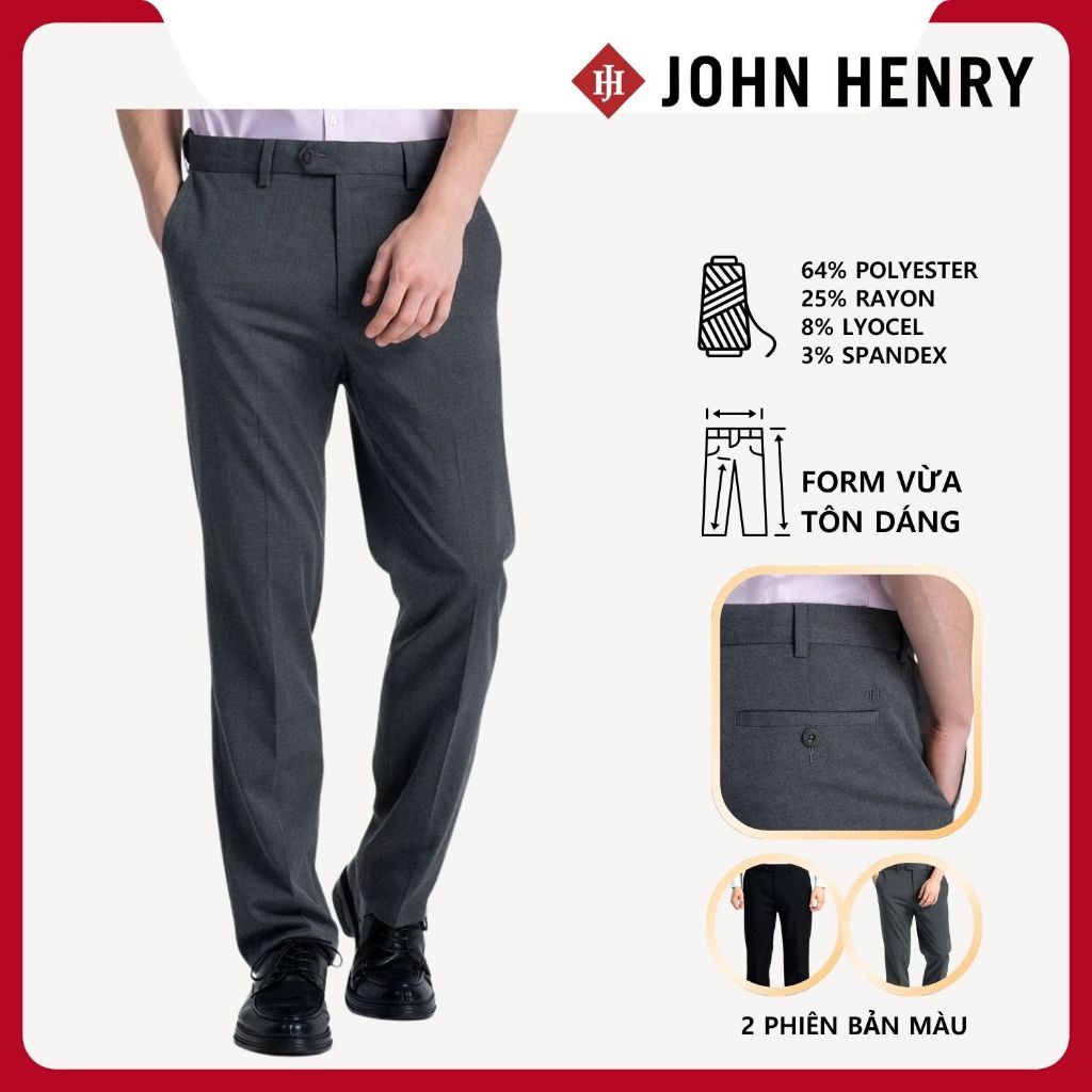 JOHN HENRY - DP26SS05C - Quần Tây Nam Form Vừa - REGULAR