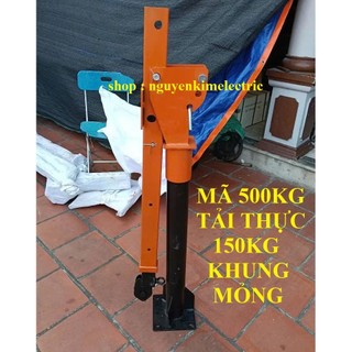 Khung Cẩu Xoay 360 Độ Tải Trọng 500kg Gắn Các Máy Tời Chuyên Dùng Để Lắp Đặt Trên Xe Ô Tô Nâng Hạ Hàng Hóa
