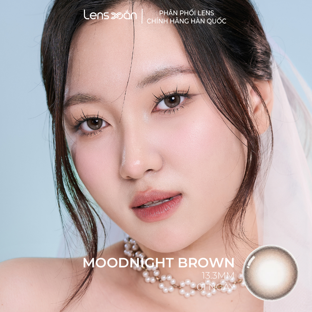 LENS 1 NGÀY tự nhiên LENS XOẮN kính áp tròng nâu tự nhiên giãn tròng Jisoo BlackPink OLENS MOODNIGHT (giá 1 đôi) | BigBuy360 - bigbuy360.vn