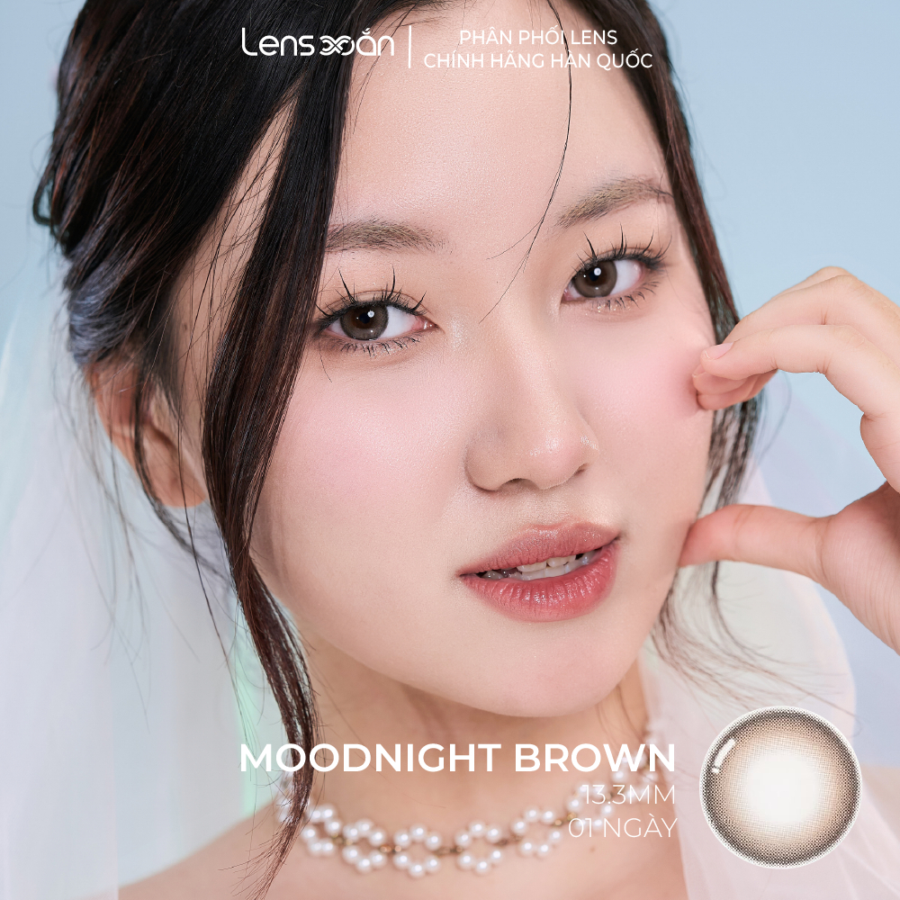 LENS 1 NGÀY tự nhiên LENS XOẮN kính áp tròng nâu tự nhiên giãn tròng Jisoo BlackPink OLENS MOODNIGHT (giá 1 đôi) | BigBuy360 - bigbuy360.vn