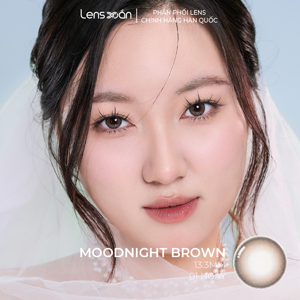 LENS 1 NGÀY tự nhiên LENS XOẮN kính áp tròng nâu tự nhiên giãn tròng Jisoo BlackPink OLENS MOODNIGHT (giá 1 đôi) | BigBuy360 - bigbuy360.vn