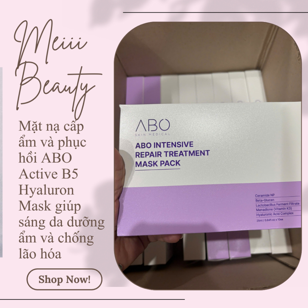 Mặt nạ cấp ẩm và phục hồi ABO Active B5 Hyaluron Mask giúp sáng da dưỡng ẩm và chống lão hóa
