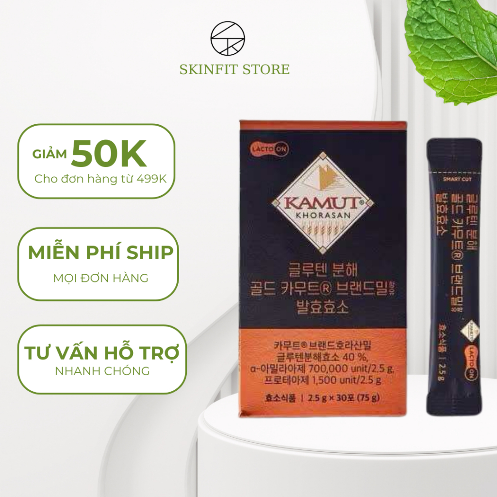 Hộp 30 Gói Enzyme Khorasan Kamut Hàn Quốc Hỗ Trợ Giảm Cân, Hỗ Trợ Tiêu Hóa, Thanh Lọc Cơ Thể