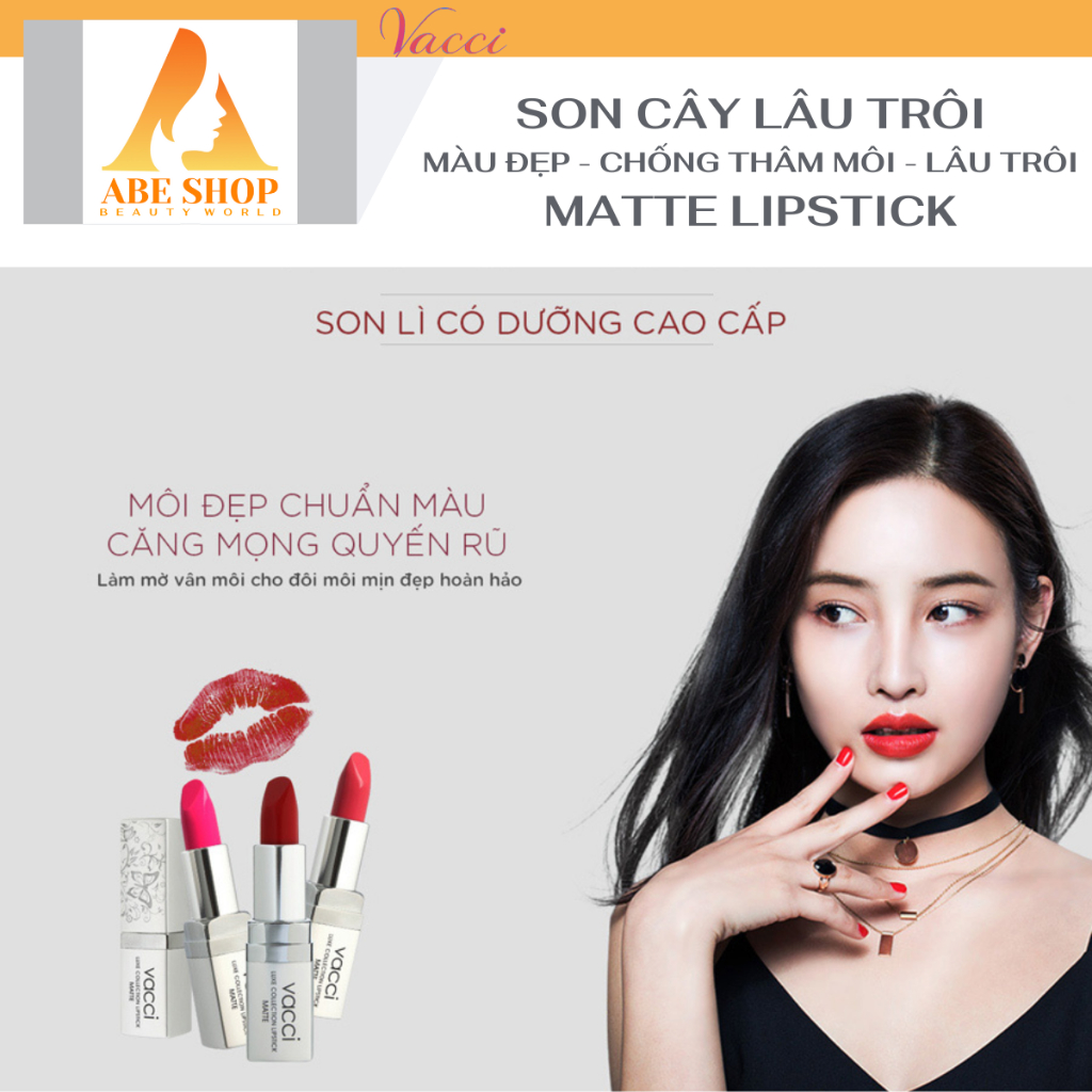 Thanh Lý SON LÌ VACCI CAO CẤP LÂU PHAI - VACCI LIPSTICK MATTE ( hàng LỖI do vẫn chuyển )