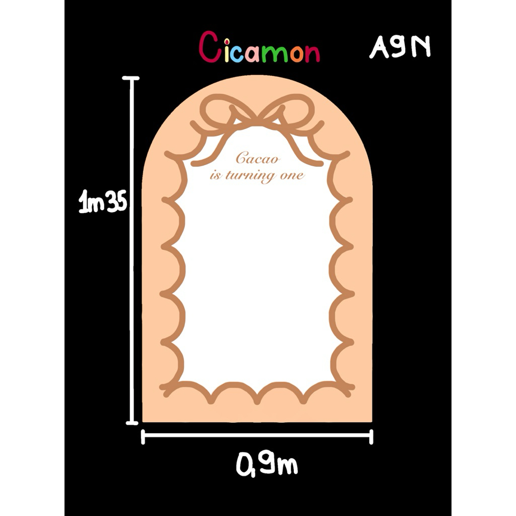 Cicamon | A9N | Phông trang trí sinh nhật/thôi nôi/chụp ảnh/kỷ niệm (dán ảnh, ký tên, viết lời chúc,