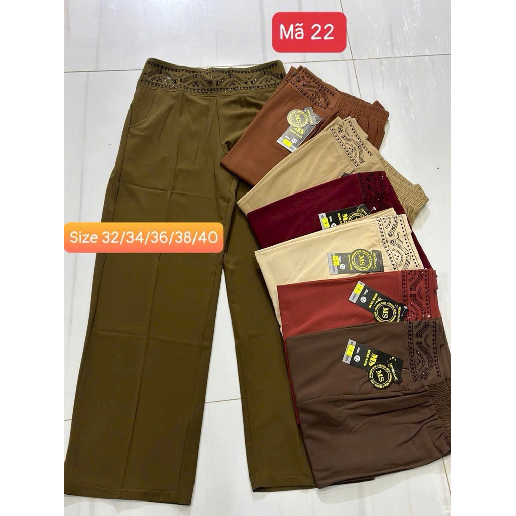 BIG SIZE 100kg-Quần Ống Suông Đủ Màu Chất Lụa Cát Hàn Mềm Mát Đủ Size Đủ Màu 50-100kg