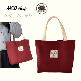  túi tote vải bố đựng đồ đi làm đựng đồ bỉm sữa có khoá kéo vải bố chống nước tote gấu 