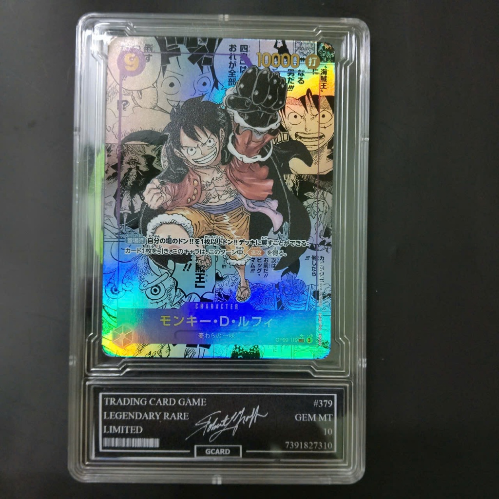 Thẻ đóng khung chấm điểm thẻ ONE PIECE Luffy OP09-119 Manga Japanese NF48 3 PSA