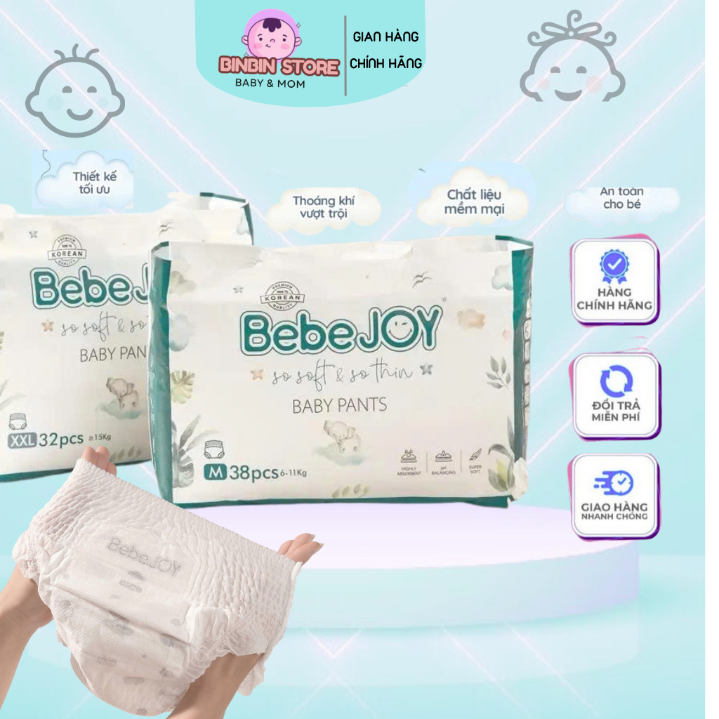[SALE ]Bỉm tã BebeJOY cho bé từ sơ sinh  |dòng bỉm sở hữu khả năng thấm hút đỉnh cao