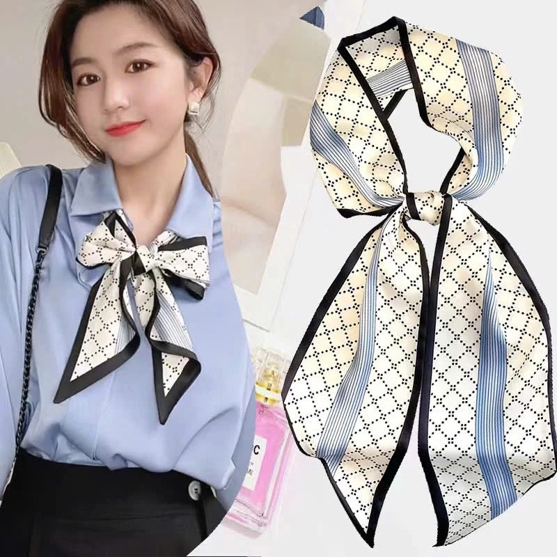 [Peinn] Khăn Quàng Lụa Dài 2 Đầu Vát Chéo - Phụ Kiện Thời Trang Nữ Tinh Tế Đa Năng KL7