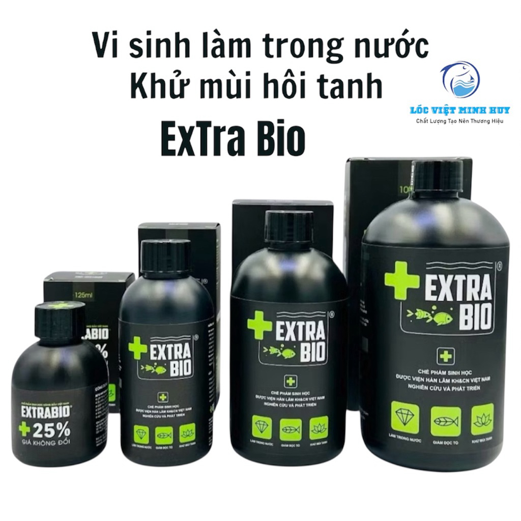 Vi Sinh Extra Bio Làm Trong Nước khử mùi tanh-Bể cá cảnh-Extra Bio cao cấp cho cá cảnh