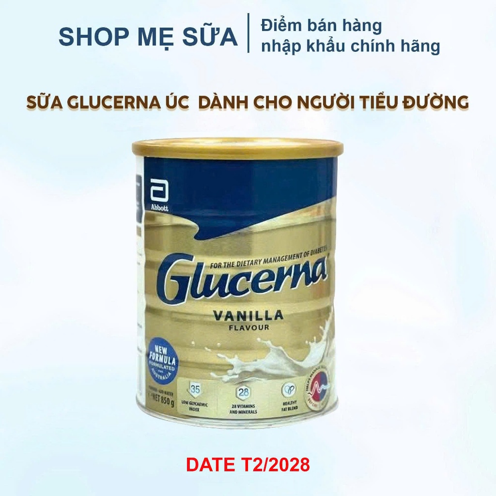 [DATE 2/2028] Sữa Glucerna Úc Cho Người Tiểu Đường 850G
