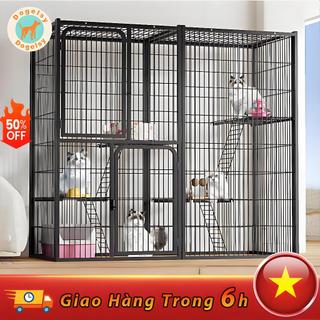  😽Dogelsy😸Chuồng mèo siêu sang hàng đôi hai lớp và ba lớp Lồng mèo lớn trong nhà Có thể nuôi 2-9 con 