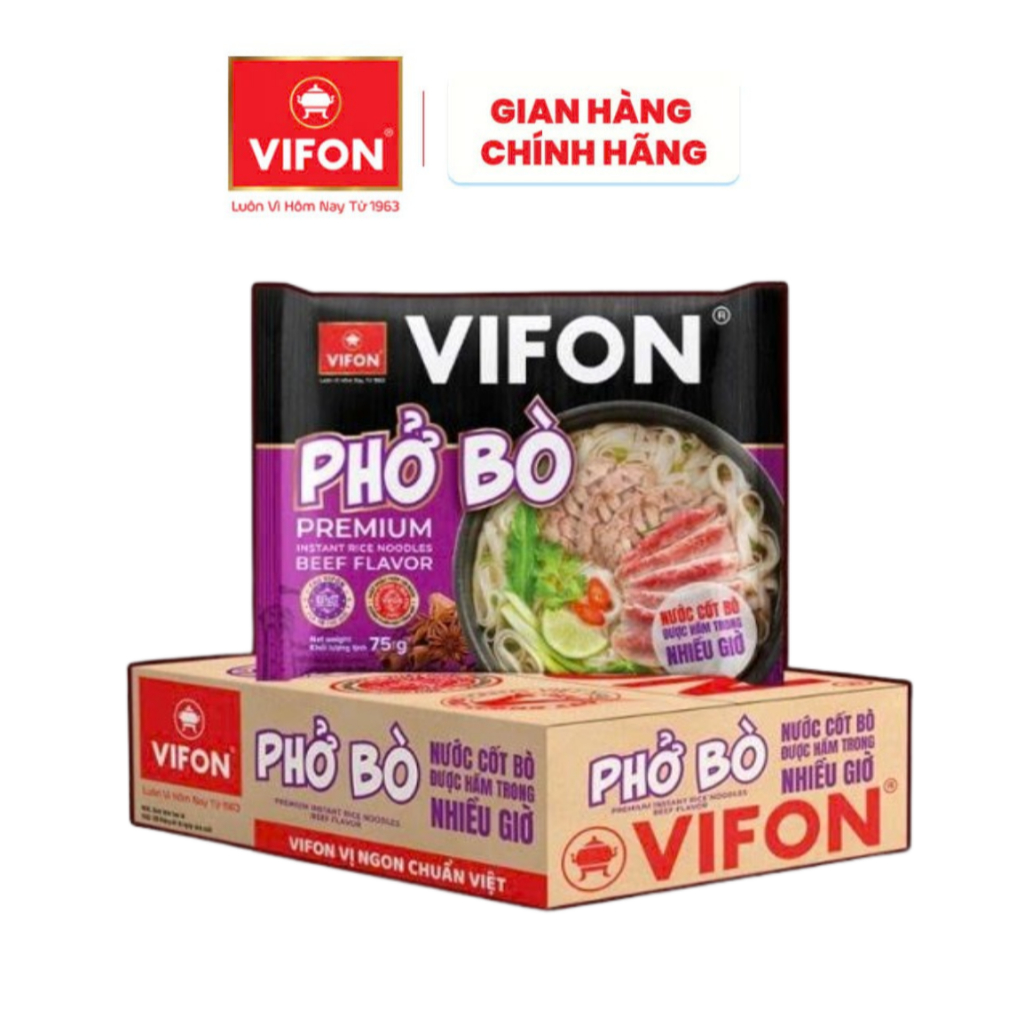 Phở Bò VIFON Có Gói Nước Cốt Bò 75g/ Gói