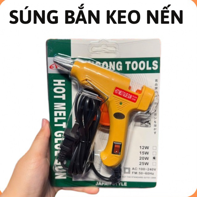 Máy bắn keo nến mini 20w NANGONG JAPAN,súng bắn keo nến,súng hàn keo nến,súng dán keo,máy bơm keo nế