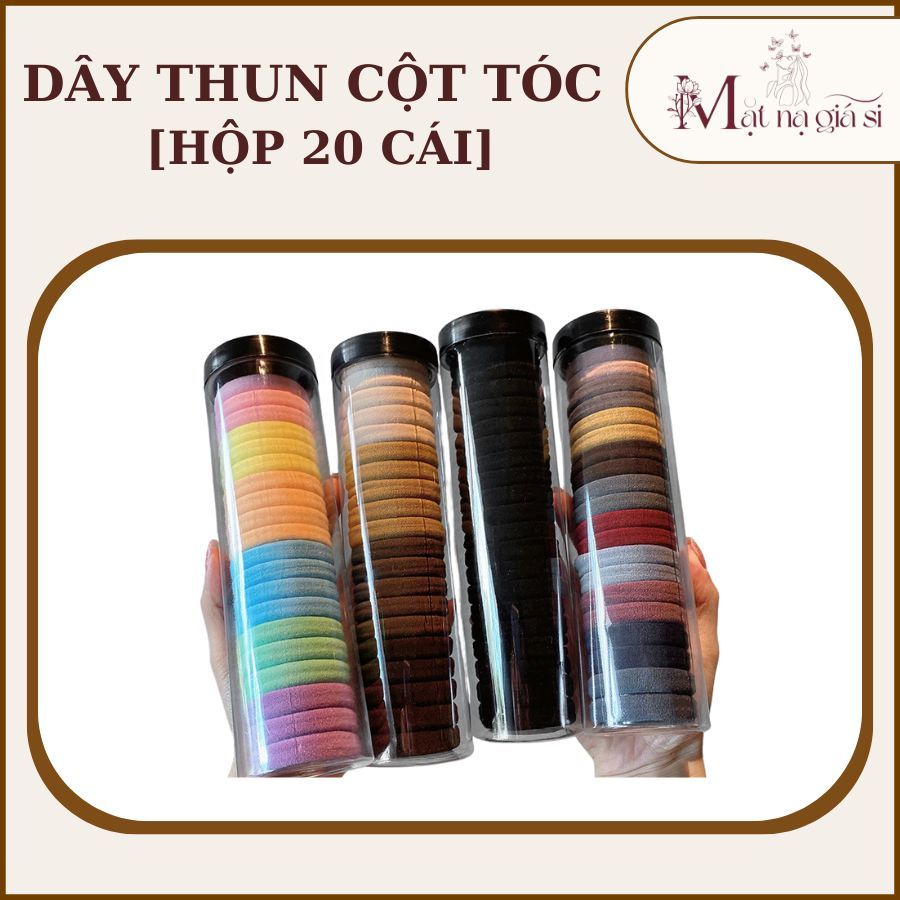 🛑Set 20 Dây Thun Cột Tóc Trơn Dễ Thương Phong Cách Hàn Quốc