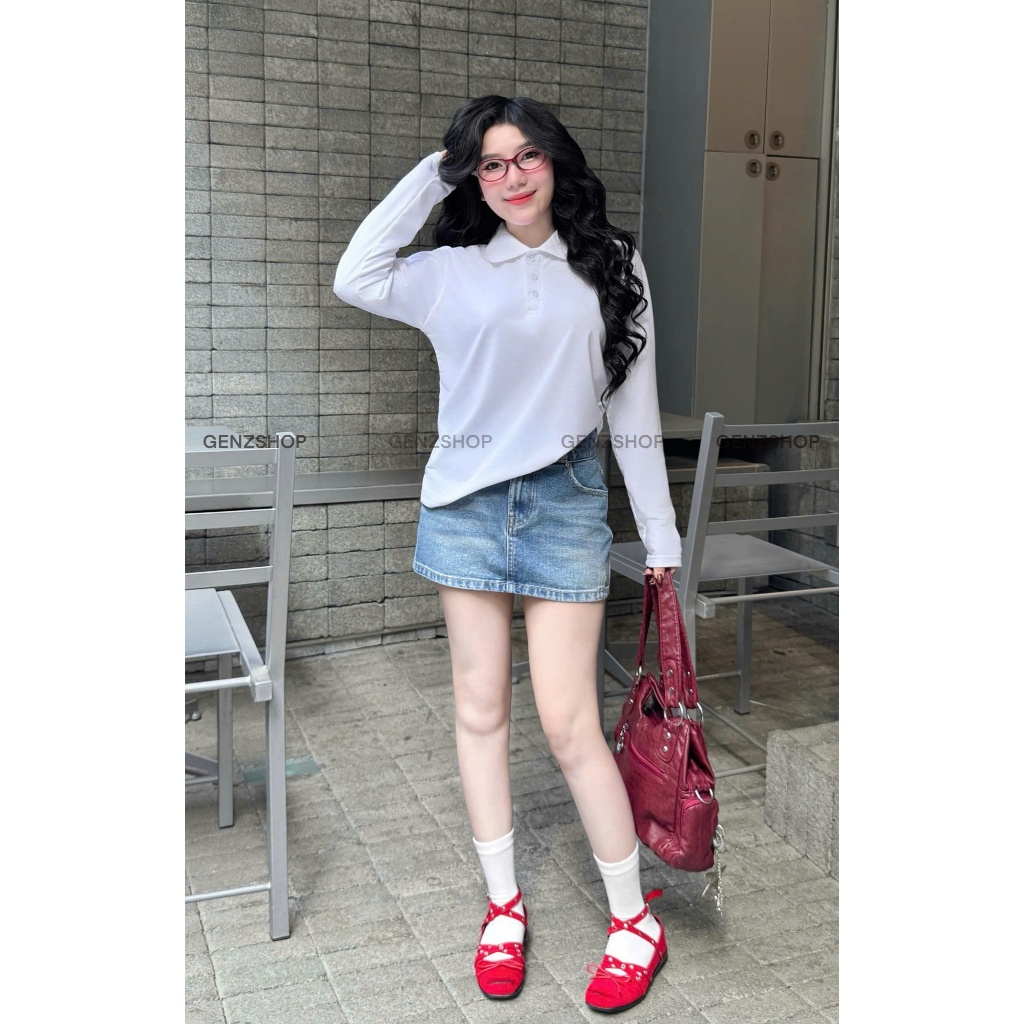 Áo POLO TAY DÀI Trơn Basic Phong Cách Thanh Lịch Genz BST26 Thu Đông Casual | BigBuy360 - bigbuy360.vn