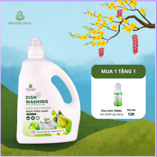  Nước Rửa Chén Bát 5L Hương Táo Lê Sạch Thơm Dịu Nhẹ Khử Khuẩn Khử Tanh An Toàn Da Tay - Mãn Đường Bảo Dụ 