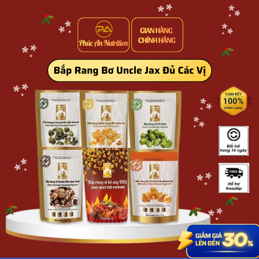 Bắp Rang Bơ Uncle Jax Đủ Các Vị