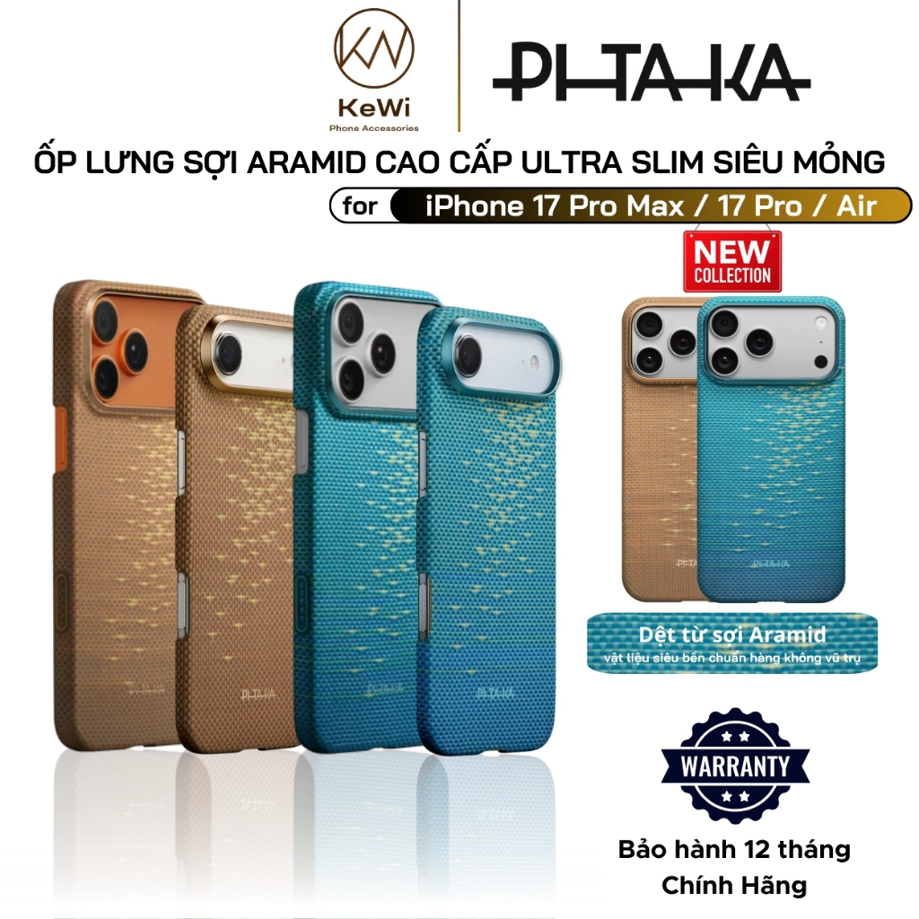[iPhone 17 Series] Ốp Lưng Siêu Mỏng Pitaka cho iPhone 17 Pro Max / 17 Pro / iPhone Air, Ultra Slim 