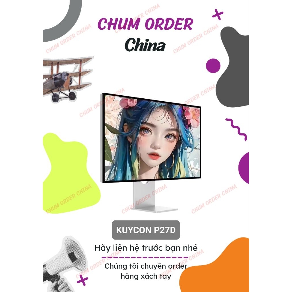 [ Bảo hành 3 năm ] Màn hình Kuycon IPS 4K 144Hz 27 Inch P27D
