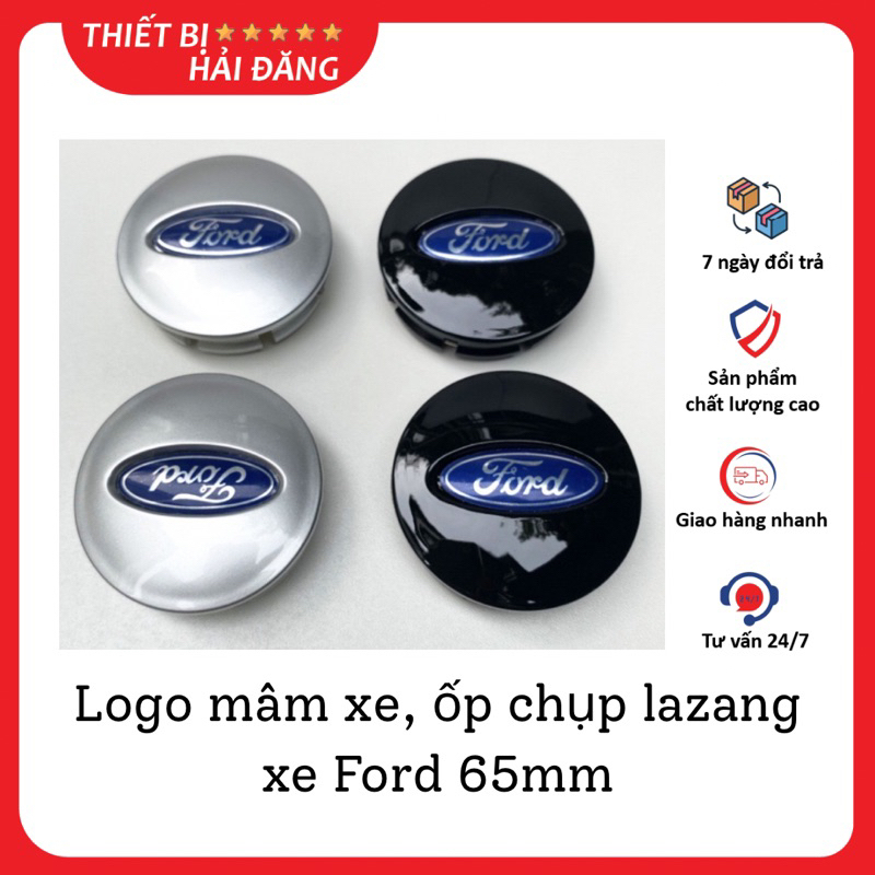 1 Cái Nắp Chụp Mâm Lazang Bánh Xe Ô Tô Ford – Ốp Mâm Xe Đường Kính 65mm | Nắp Logo Mâm Bánh Xe Ford
