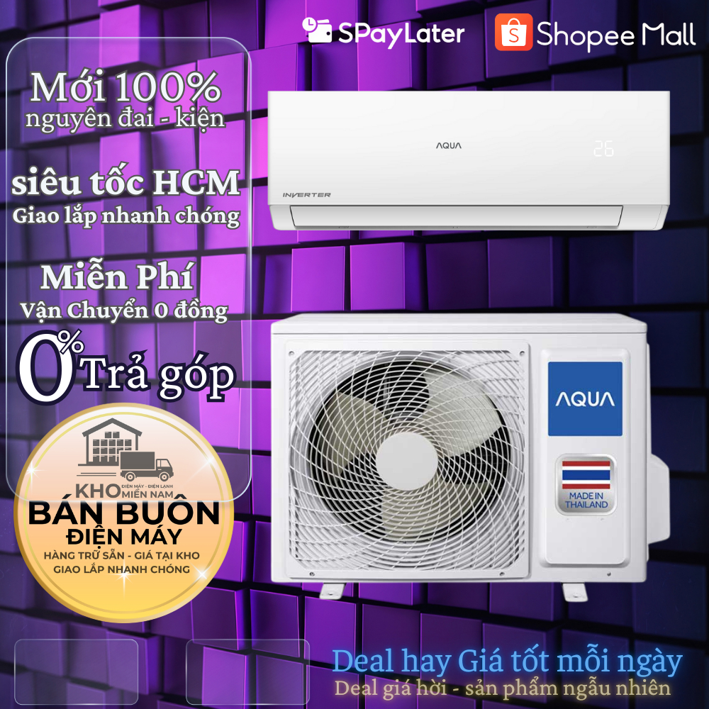Máy lạnh Aqua Inverter 1HP AQA-RV10QA3 – Self Clean, Eco Mode, Turbo làm lạnh nhanh, tiết kiệm điện
