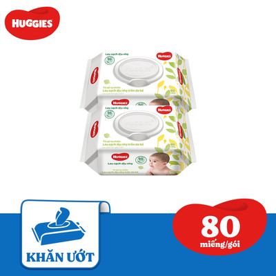 [Gift] Combo 2 Hộp Khăn ướt không mùi (80 miếng/gói)