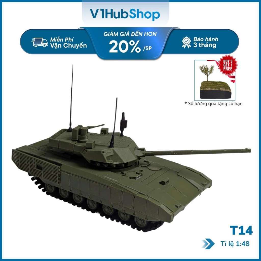 Mô hình xe tank Nga T14 Armata | Xe quân sự Nga T-14 Armata tỉ lệ 1/48