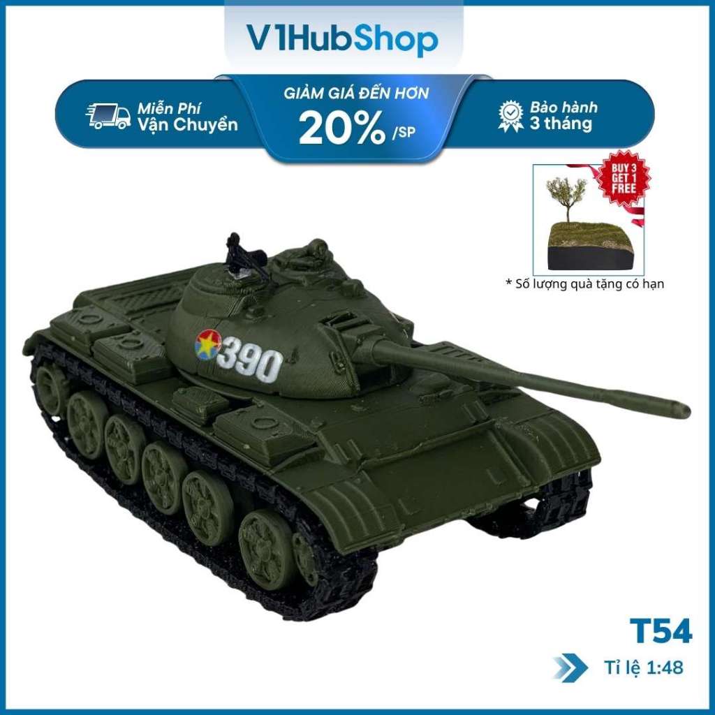Mô hình xe tank 390 và 843 Việt Nam kỷ niệm lễ duyệt binh 2/9 | Xe quân sự T54 T59 tỉ lệ 1/48