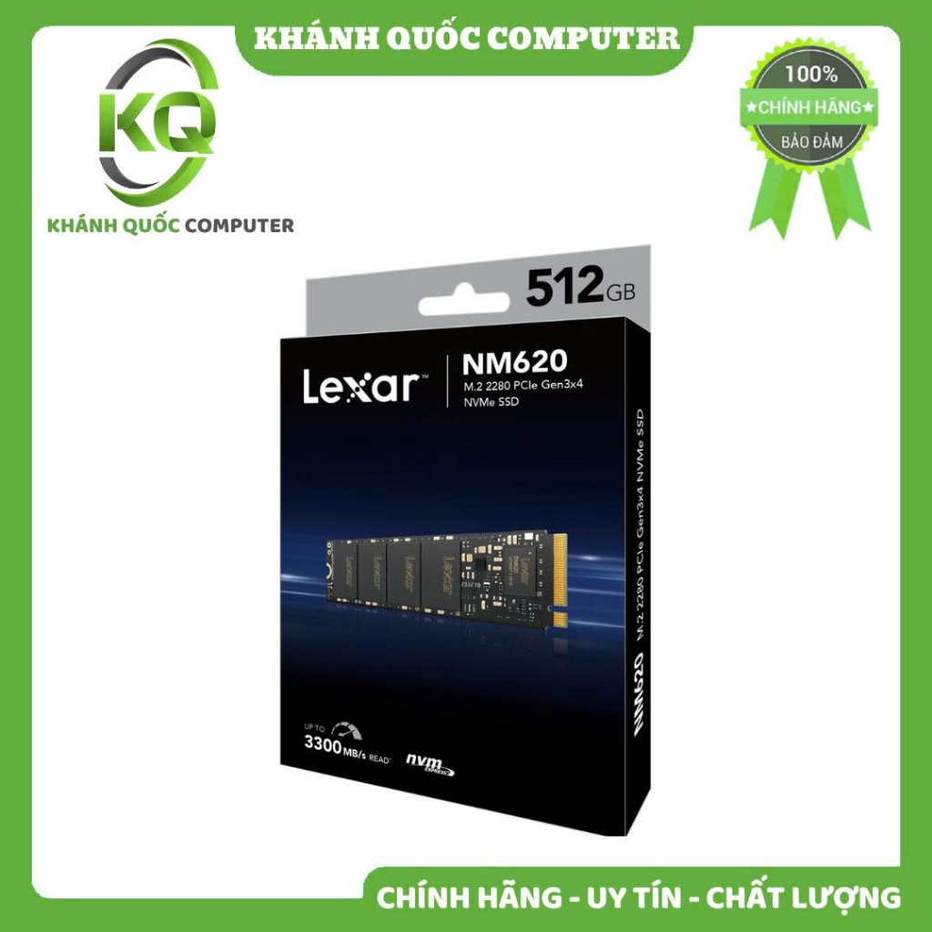 Ổ cứng SSD Lexar 512GB NM620 M.2 2280 PCIe NVMe Gen3 x4 LNM620X512G-RNNNG