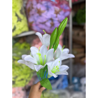 Hoa ly vải cao 40cm trang tri bàn thờ